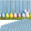 matches21 - Webshop Tischsets Platzsets MOTIV abwaschbar Osterhase Ostereier blaue Holzwand bunt 126274 9 1 20