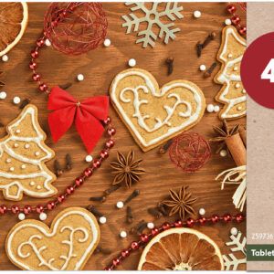 matches21 - Webshop Tischsets Platzsets MOTIV abwaschbar Plaetzchen Perlen Deko Holz Weihnachten 126246 18 1 13