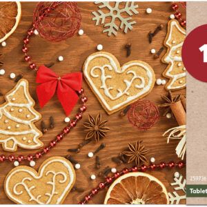 matches21 - Webshop Tischsets Platzsets MOTIV abwaschbar Plaetzchen Perlen Deko Holz Weihnachten 126246 25 1 10