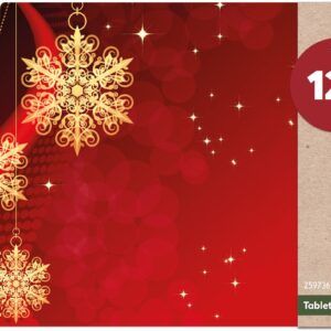 matches21 - Webshop Tischsets Platzsets MOTIV abwaschbar Sterne Schneeflocken Stern Weihnachten 126247 12 1 7