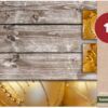 matches21 - Webshop Tischsets Platzsets MOTIV abwaschbar Weihnachten Deko Kugeln gold und Holz 126236 8 1 29