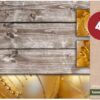 matches21 - Webshop Tischsets Platzsets MOTIV abwaschbar Weihnachten Deko Kugeln gold und Holz 126236 9 1 30