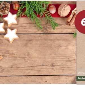 matches21 - Webshop Tischsets Platzsets MOTIV abwaschbar Weihnachten Gewuerze und Holzoptik 126228 10 1 7