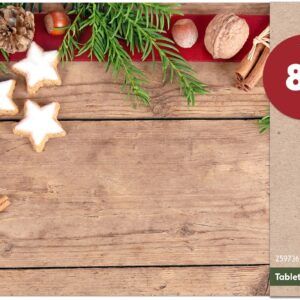 matches21 - Webshop Tischsets Platzsets MOTIV abwaschbar Weihnachten Gewuerze und Holzoptik 126228 11 1 5