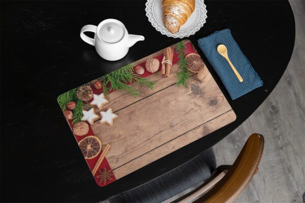 matches21 - Webshop Tischsets Platzsets MOTIV abwaschbar Weihnachten Gewuerze und Holzoptik 126228 15 1 27