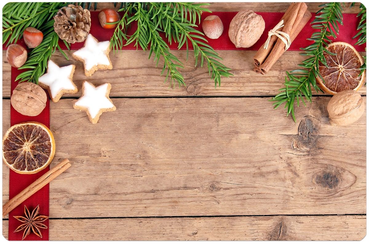 matches21 - Webshop Tischsets Platzsets MOTIV abwaschbar Weihnachten Gewuerze und Holzoptik 126228 7 1 43