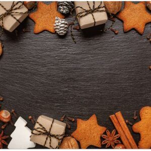 matches21 - Webshop Tischsets Platzsets MOTIV abwaschbar Weihnachten Lebkuchen Zapfen Schiefer 126243 25 1 15