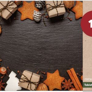 matches21 - Webshop Tischsets Platzsets MOTIV abwaschbar Weihnachten Lebkuchen Zapfen Schiefer 126243 26 1 16