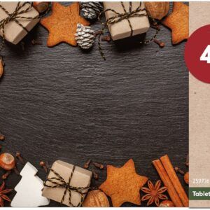 matches21 - Webshop Tischsets Platzsets MOTIV abwaschbar Weihnachten Lebkuchen Zapfen Schiefer 126243 27 1 15