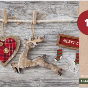 matches21 - Webshop Tischsets Platzsets MOTIV abwaschbar Weihnachten Merry Christmas und Holzoptik 126227 40 1 9