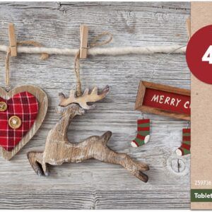 matches21 - Webshop Tischsets Platzsets MOTIV abwaschbar Weihnachten Merry Christmas und Holzoptik 126227 41 1 10