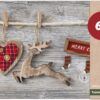 matches21 - Webshop Tischsets Platzsets MOTIV abwaschbar Weihnachten Merry Christmas und Holzoptik 126227 42 1 31