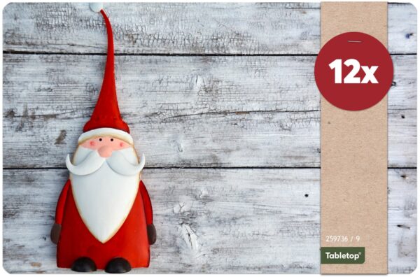 matches21 - Webshop Tischsets Platzsets MOTIV abwaschbar Weihnachten Nikolaus und Holzbrett 126225 12 1 24