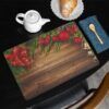 matches21 - Webshop Tischsets Platzsets MOTIV abwaschbar Weihnachten Schleifen Gloeckchen Holz 126239 16 1 36