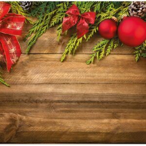 matches21 - Webshop Tischsets Platzsets MOTIV abwaschbar Weihnachten Schleifen Gloeckchen Holz 126239 7 1 12