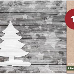 matches21 - Webshop Tischsets Platzsets MOTIV abwaschbar Weihnachten Weihnachtsbaum und Holz 126226 8 1 8