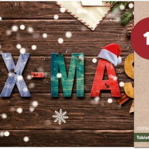 matches21 - Webshop Tischsets Platzsets MOTIV abwaschbar Weihnachten XMAS Holz Schneeflocken 126242 21 1 18