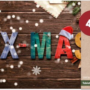 matches21 - Webshop Tischsets Platzsets MOTIV abwaschbar Weihnachten XMAS Holz Schneeflocken 126242 22 1 19