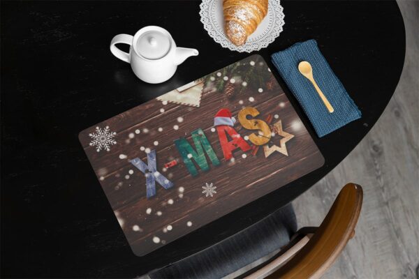 matches21 - Webshop Tischsets Platzsets MOTIV abwaschbar Weihnachten XMAS Holz Schneeflocken 126242 28 1 27