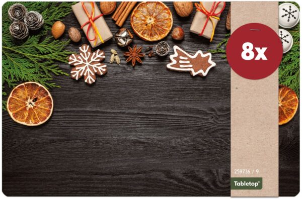 matches21 - Webshop Tischsets Platzsets MOTIV abwaschbar Weihnachtsdeko Gewuerze Holz Weihnachten 126244 11 1 23