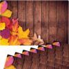 matches21 - Webshop Tischsets Platzsets MOTIV abwaschbar buntes Herbstlaub Blaetter Holz bunt 126260 4 1 22