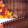 matches21 - Webshop Tischsets Platzsets MOTIV abwaschbar buntes Herbstlaub Blaetter Holz bunt 126260 5 1 23