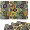 matches21 - Webshop Tischsets Platzsets Textil CLOTH Fliesen Mosaik Muster bunt 4er Set 45x30 cm 125039 1 4