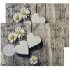 matches21 - Webshop Tischsets Platzsets Textil CLOTH Gaenseblumen Herzen weiss braun 2er Set 45x30 cm 125050 1 4