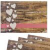 matches21 - Webshop Tischsets Platzsets Textil CLOTH Herzen Baender Holz rosa weiss 4er Set 45x30 cm 125047 1 4