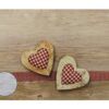 matches21 - Webshop Tischsets Platzsets Textil CLOTH Herzen Karo Holz rot braun 2er Set 45x30 cm 125048 1 1 5