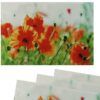 matches21 - Webshop Tischsets Platzsets Textil CLOTH Mohnblumen Blumen rot gruen 4er Set45x30 cm 125033 1 4