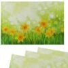 matches21 - Webshop Tischsets Platzsets Textil CLOTH Osterglocken Blumen gelb gruen 4er Set 45x30 cm 125043 1 4