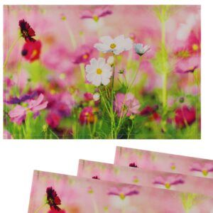 matches21 - Webshop Tischsets Stoff CLOTH waschbar Fruehling Blumen pink weiss Blumenwiese 126333 1 26