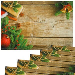 matches21 - Webshop Tischsets Stoff CLOTH waschbar Geschenk Kugeln Gewuerze Holz Weihnachten 126219 3 1 11