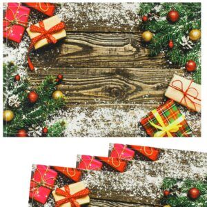 matches21 - Webshop Tischsets Stoff CLOTH waschbar Geschenke Weihnachten Holz Schnee Kugeln 126217 2 1 27