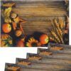 matches21 - Webshop Tischsets Stoff CLOTH waschbar Getreide Obst Holzbrett Herbst rot braun 126249 3 1 15