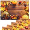 matches21 - Webshop Tischsets Stoff CLOTH waschbar Herbstfruechte Kuerbisse Holzbrett braun orange 126256 3 1 15