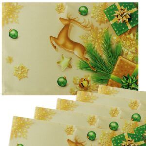 matches21 - Webshop Tischsets Stoff CLOTH waschbar Hirsch Weihnachtsdeko Geschenk Weihnachten 126209 3 1 4