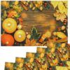 matches21 - Webshop Tischsets Stoff CLOTH waschbar Kuerbisse Herbstlaub Zimtstangen Holz bunt 126254 3 1 15