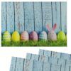 matches21 - Webshop Tischsets Stoff CLOTH waschbar Osterhase Ostereier blaue Holzwand bunt 126329 4 1 14