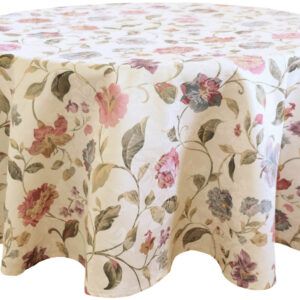 matches21 - Webshop Tischtuch Tischdecke bunte Blumen auf Jaquard Stoff Tischwaesche 150 cm 121142 1 11