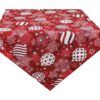 matches21 - Webshop Tischwaesche BETTINA Kugeln und Sterne rot weiss Baumwolle Polyester viele Modelle 125669 1 1 14