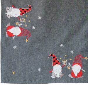 matches21 - Webshop Tischwaesche CARINA Wichtel Winter Stick Mitteldecken bunt Polyester 3 Modelle 125833 1 12