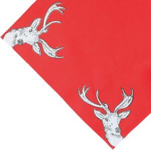 matches21 - Webshop Tischwaesche ESTHER Hirschkoepfe Stick Mitteldecken rot grau Polyester 2 Modelle 125845 2 1 17