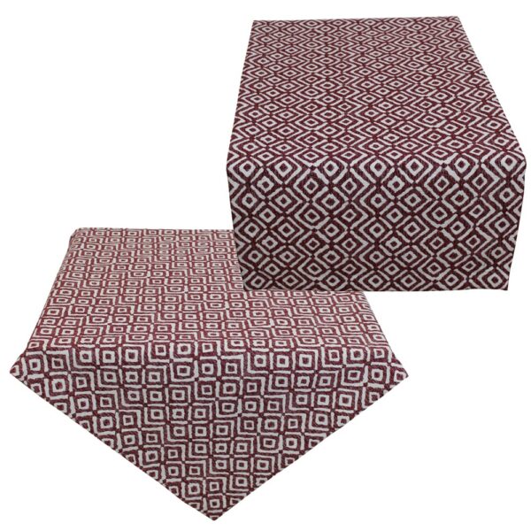 matches21 - Webshop Tischwaesche HANNA Quadrat Druck bordeaux viele Modelle 124914 1 9