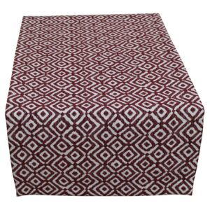 matches21 - Webshop Tischwaesche HANNA Quadrat Druck bordeaux viele Modelle 124914 1 1 21