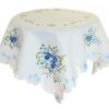 matches21 - Webshop Tischwaesche Heimtextilien Stiefmuetterchen weiss und Stick blau 1 Stk viele Modelle 124098 2 1 27