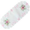 matches21 - Webshop Tischwaesche Heimtextilien Stiefmuetterchen weiss und Stick rosa 1 Stk viele Modelle 124100 5 1 30