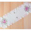 matches21 - Webshop Tischwaesche Heimtextilien Stiefmuetterchen weiss und Stick rosa 1 Stk viele Modelle 124100 6 1 31