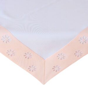 matches21 - Webshop Tischwaesche Heimtextilien weiss und Blueten Stickerei Borte rosa 1 Stk viele Modelle 124127 1 1 11